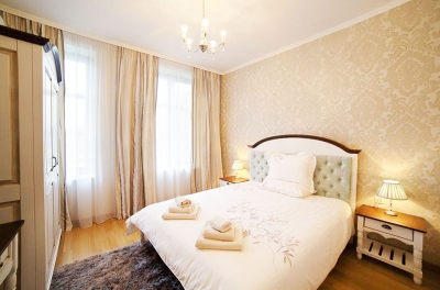 Upper floor of a guest house situated in the garden of the hotel